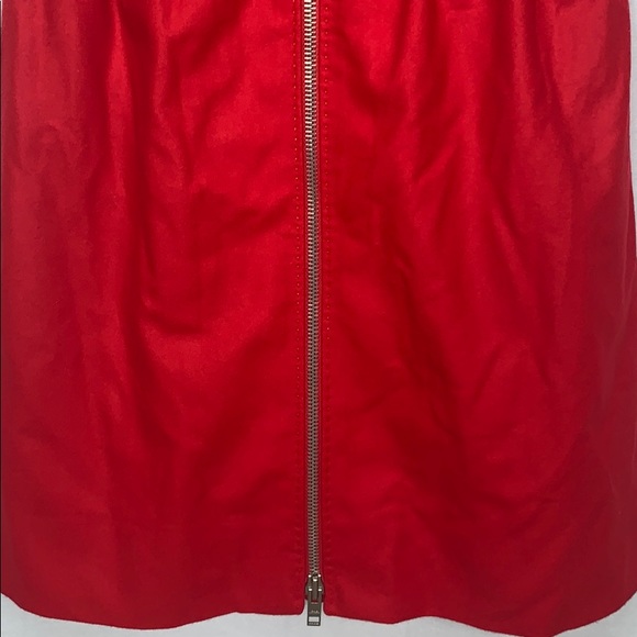 NWOT Club Monaco Red Zip Sheath Wool Dress Size 6 - Picture 6 of 12